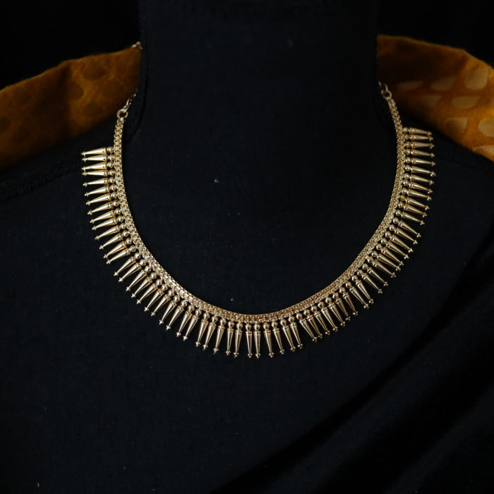 Heritage gold plated short necklace 100