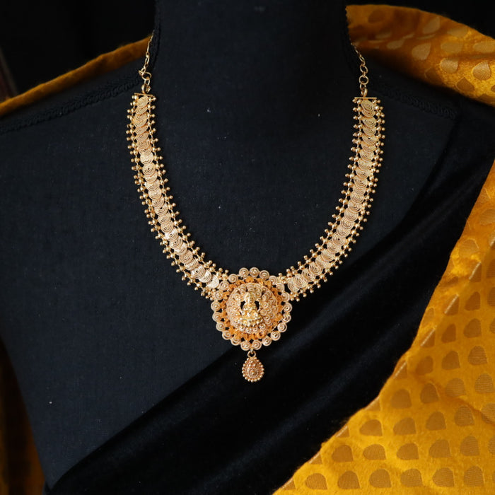 Heritage gold plated short necklace 104