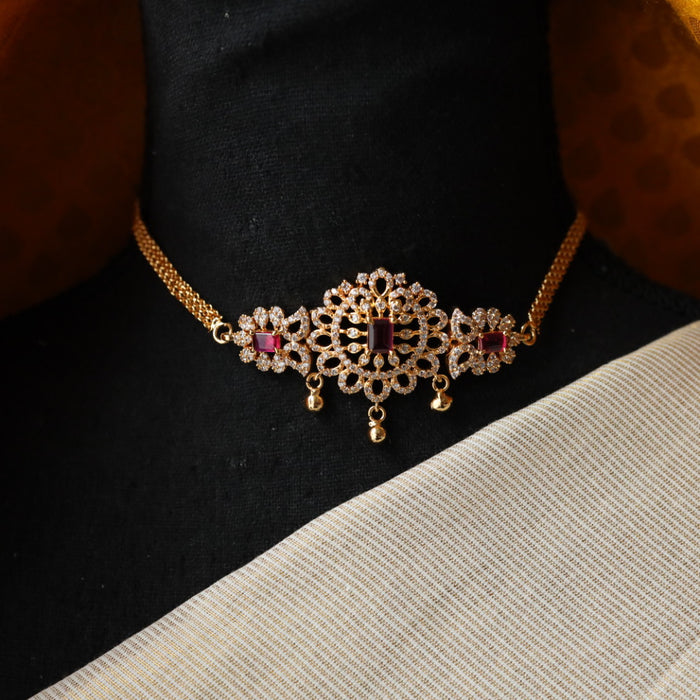 Heritage gold plated choker necklace with earrings CCB1014