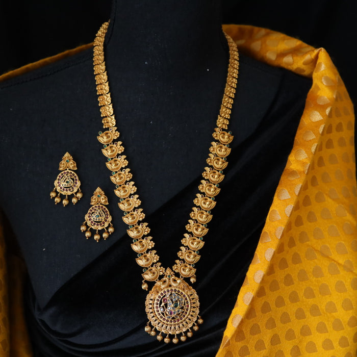 Antique long necklace and earrings 13483