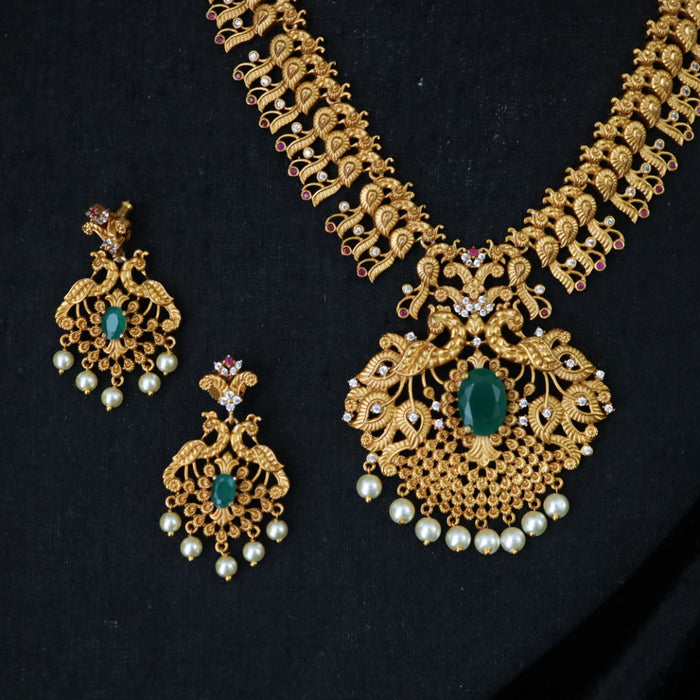 Antique short necklace and earring 1640