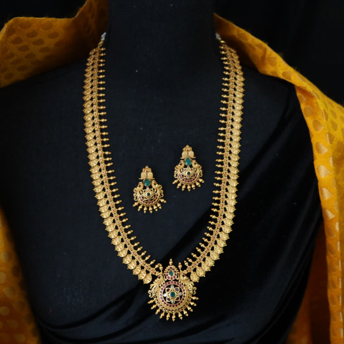 Antique long necklace and earrings 13492