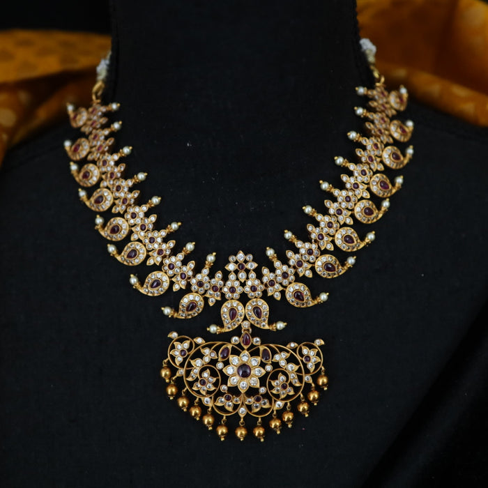 Antique short necklace and earring 1668