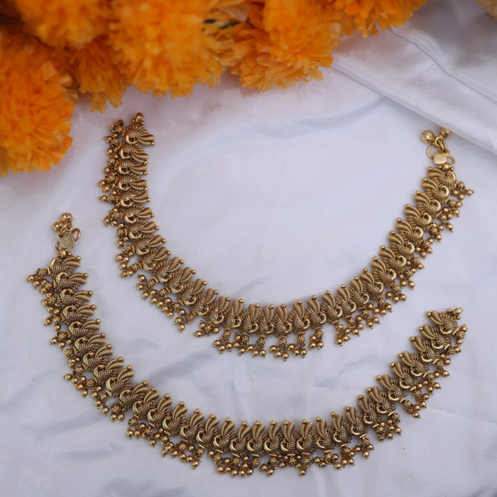 Antique gold traditional payal 4433995
