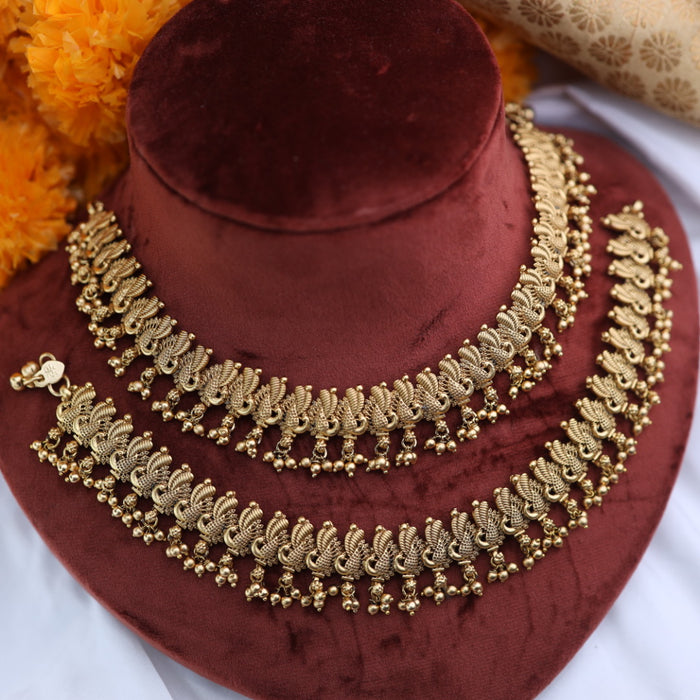 Antique gold traditional payal 4433995