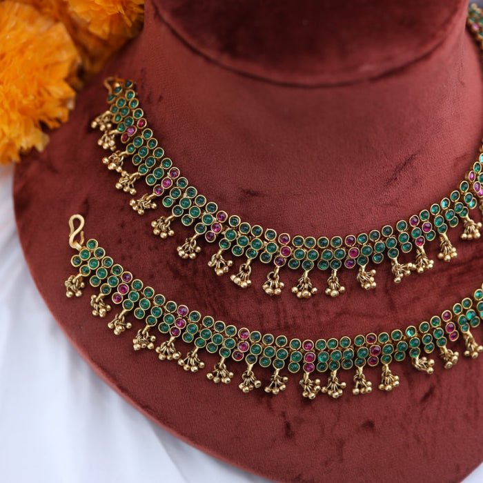 Gold plated traditional anklets / payal 664