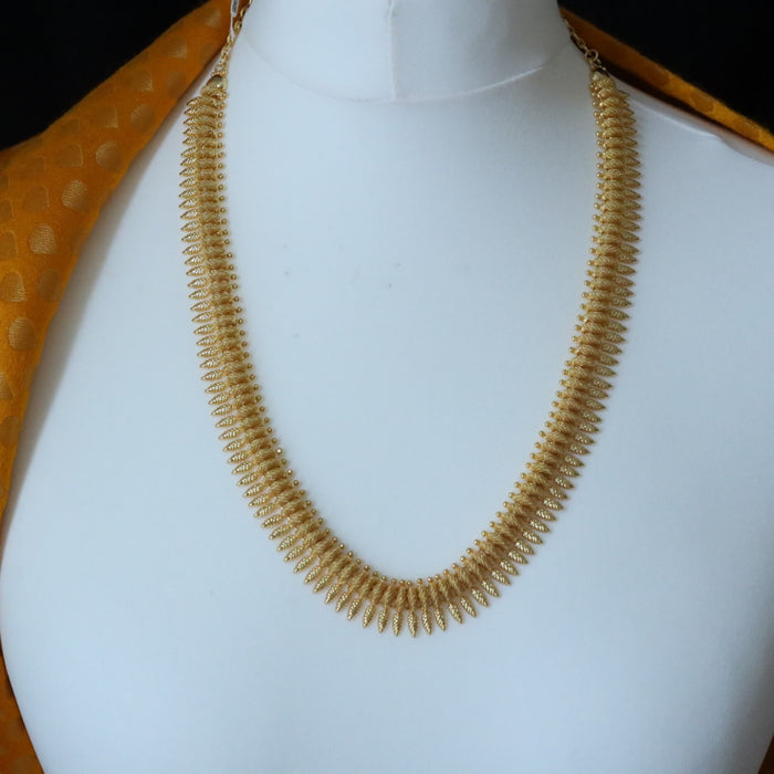 Heritage gold plated long necklace with earrings 16435
