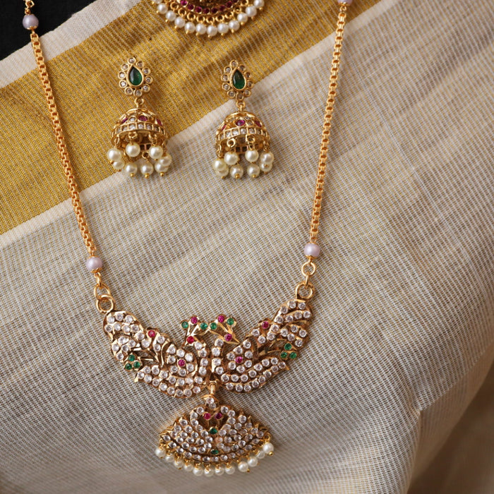 Heritage gold plated padakam necklace set HP016