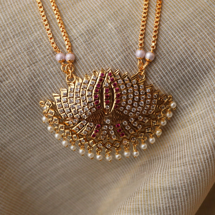 Heritage gold plated padakam necklace set HP015