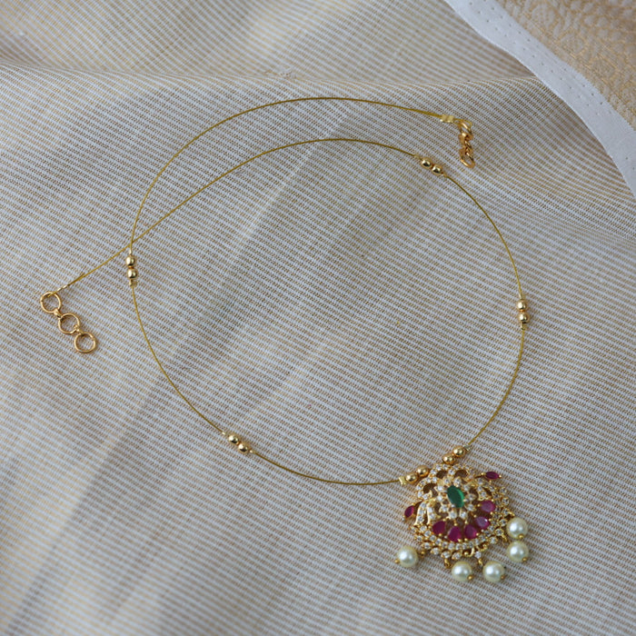 Heritage gold plated invisible short necklace IN902 (Copy)