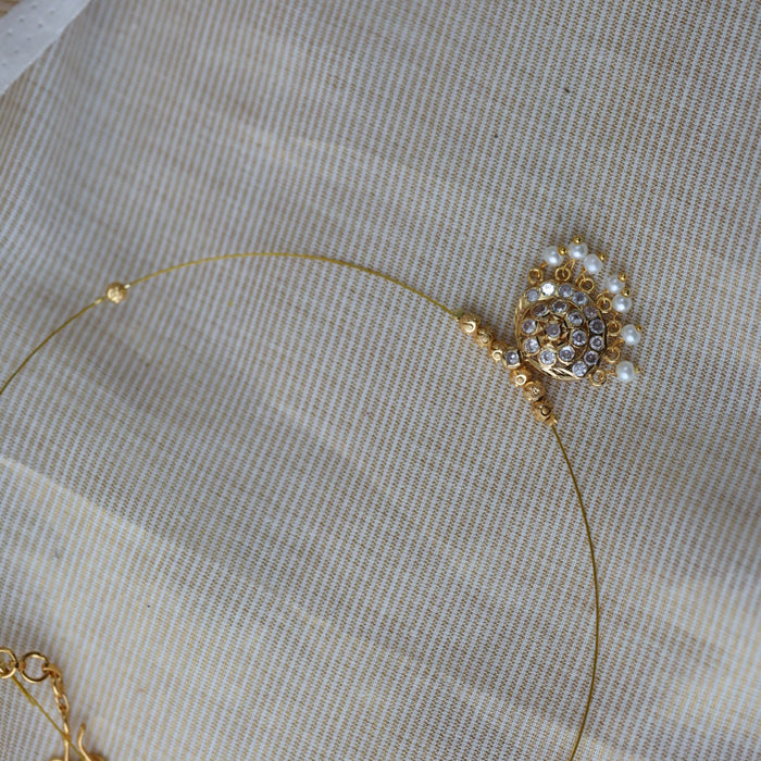 Heritage gold plated invisible short necklace IN902