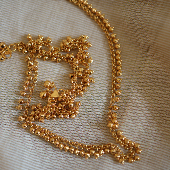 Heritage gold traditional anklet HAN313