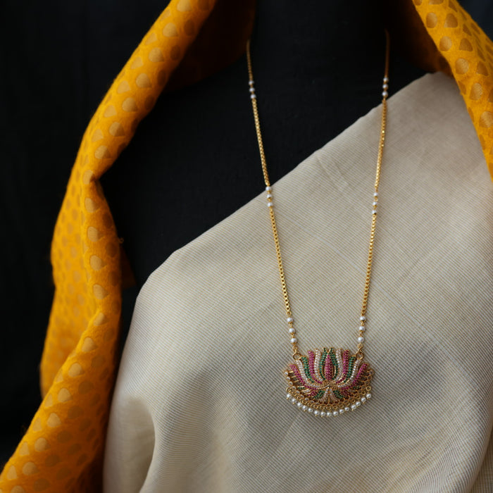 Heritage gold plated padakam necklace HP3311