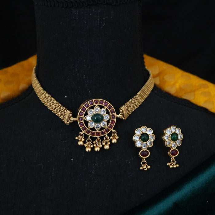 Antique choker necklace and earrings 1567