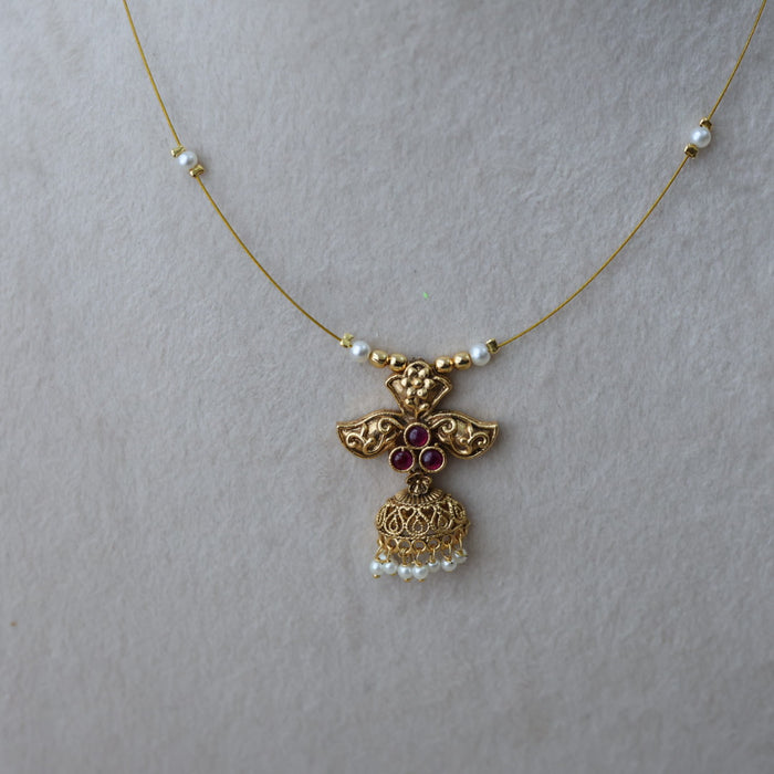 Heritage gold plated invisible short necklace IN902 (Copy)