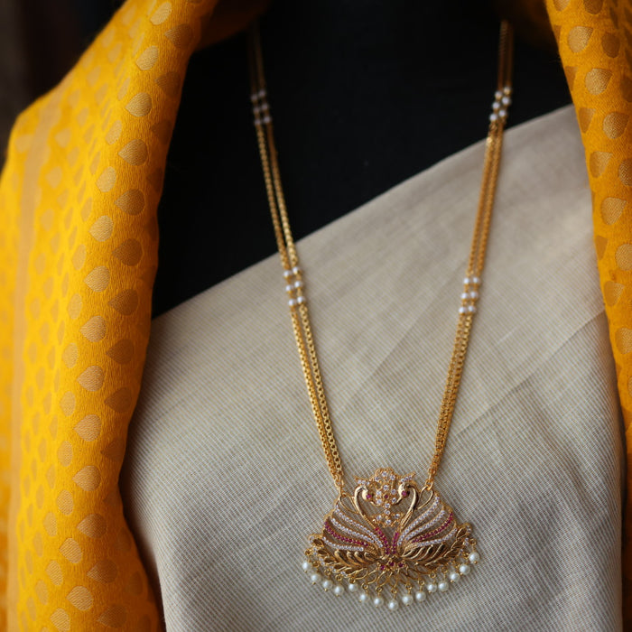 Heritage gold plated padakam necklace HP69231