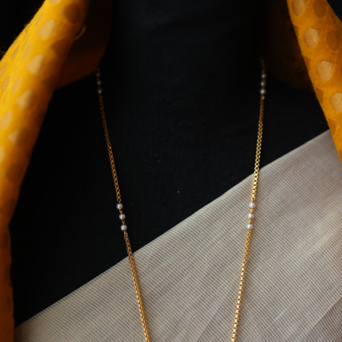 Heritage gold plated padakam long necklace HP5178