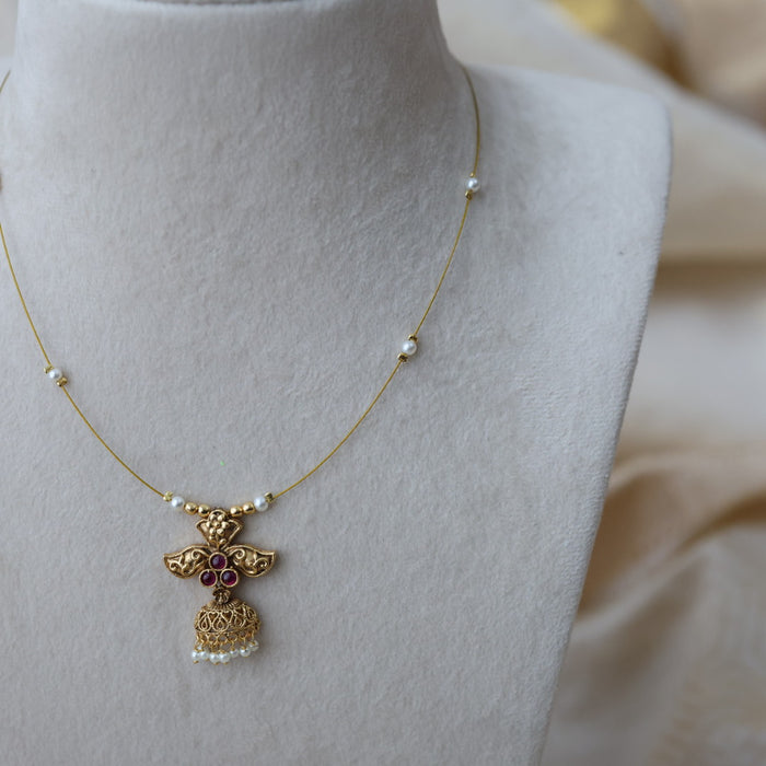 Heritage gold plated invisible short necklace IN902 (Copy)