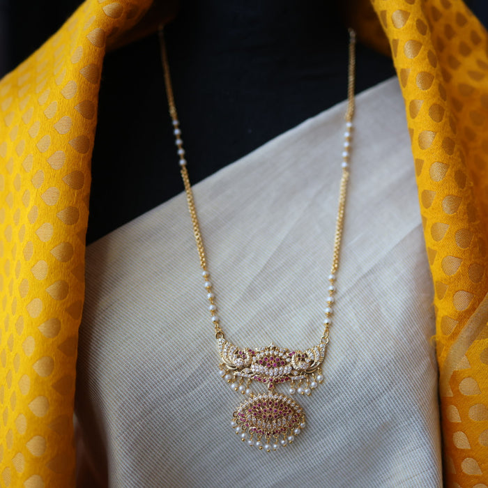 Heritage gold plated padakam long chain HP7624