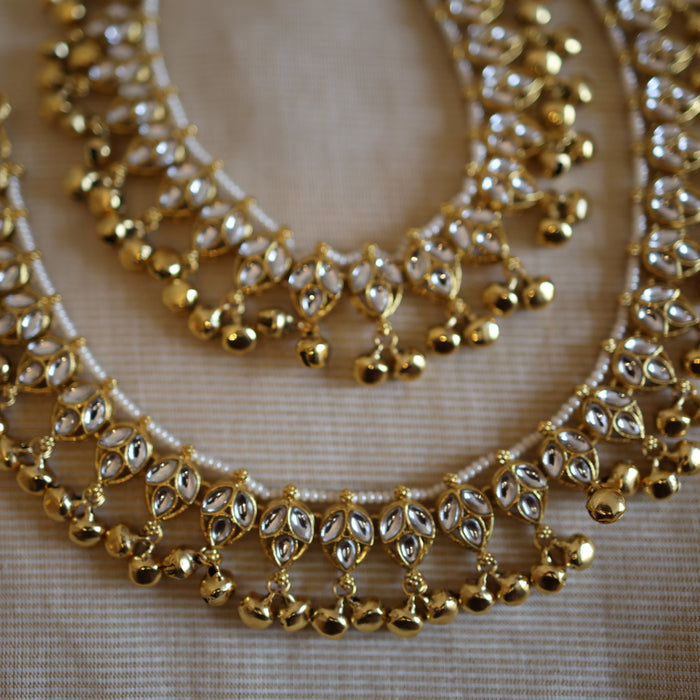 Antique gold traditional simple anklet HAN321