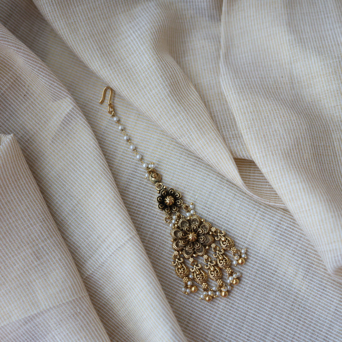 Antique temple design maang tikka TA212