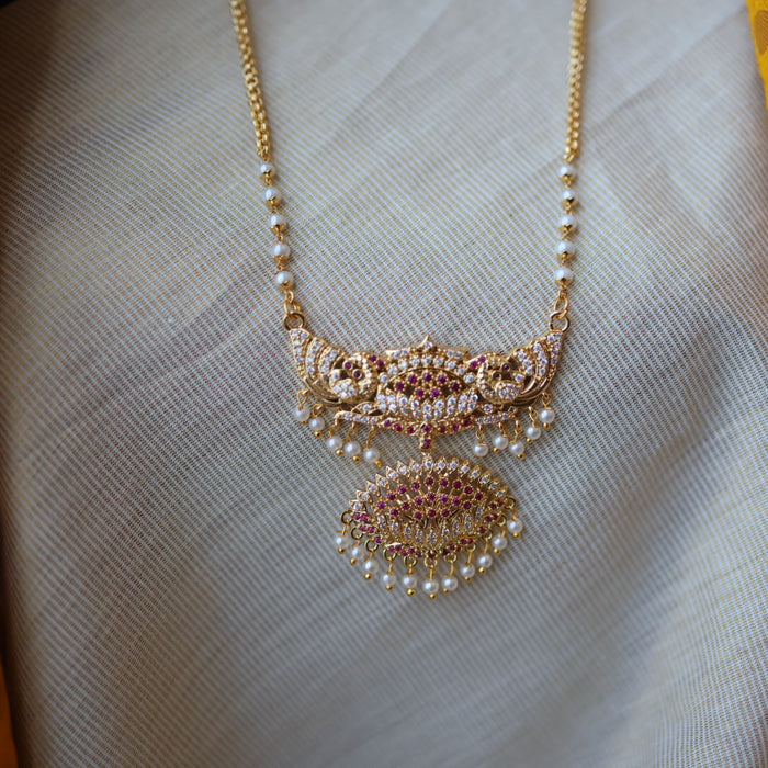 Heritage gold plated padakam long chain HP7624