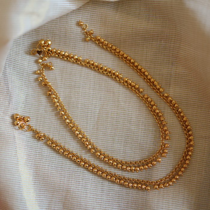 Heritage gold traditional anklet HAN313