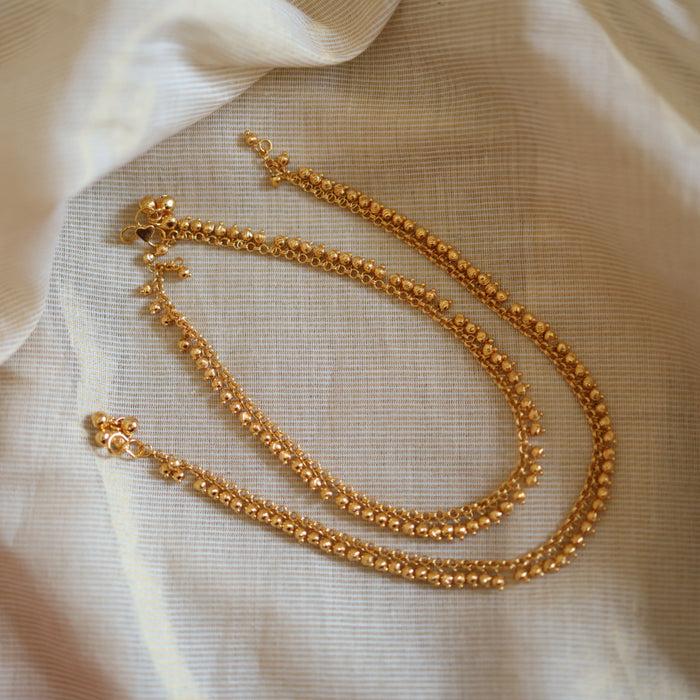 Heritage gold traditional anklet HAN313