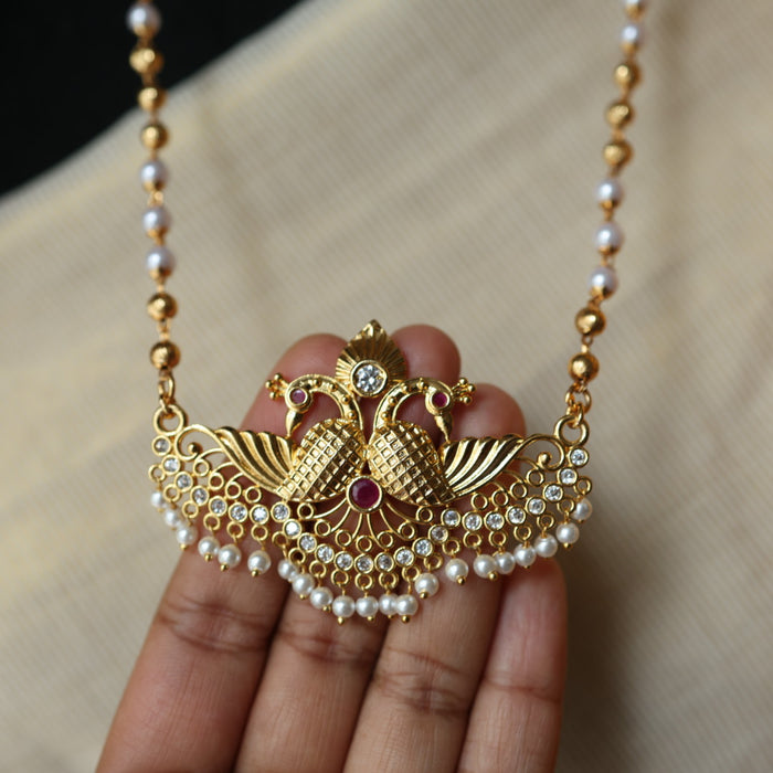 Heritage gold plated padakam necklace HP7022