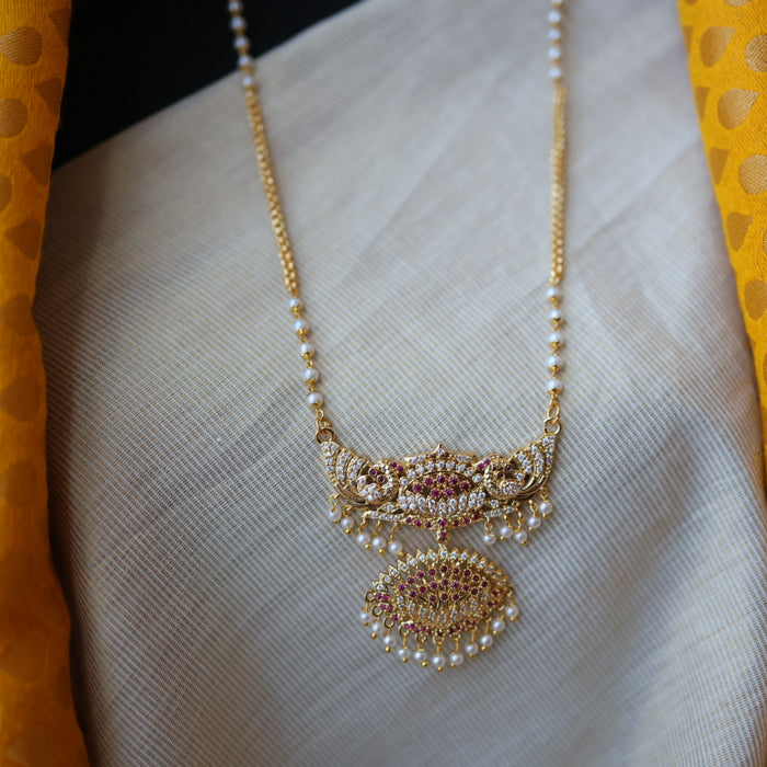 Heritage gold plated padakam long chain HP7624