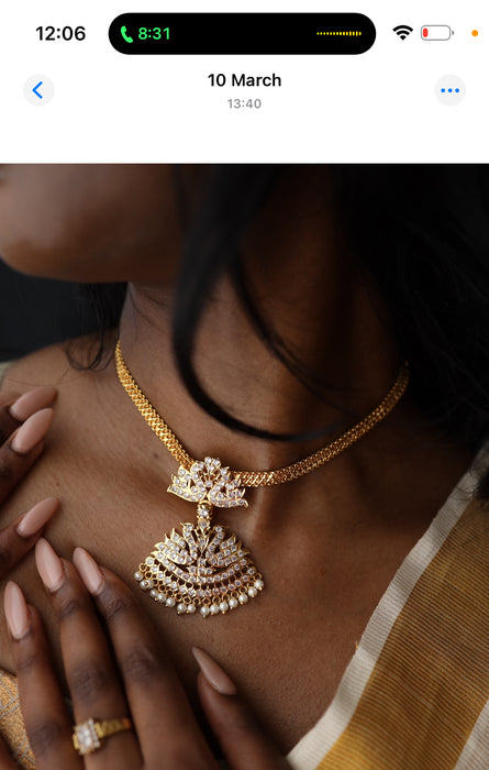 Heritage gold plated short necklace H0013