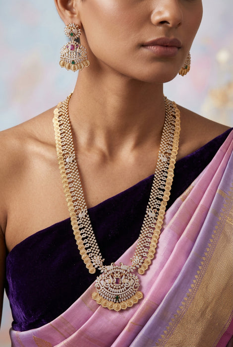 Antique long necklace and earrings LL02007