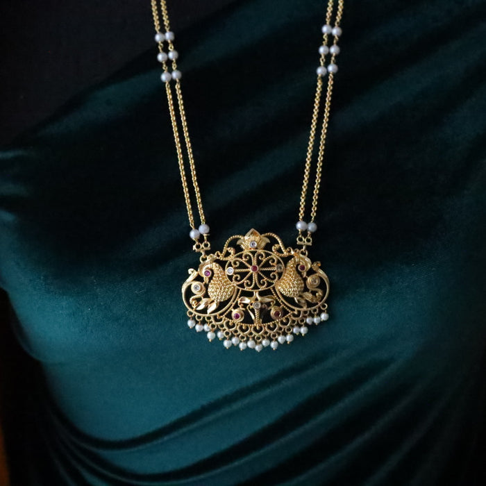 Heritage gold plated padakam chain  15