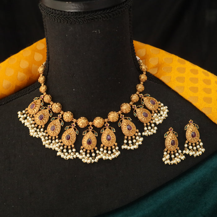 Antique short necklace and earrings  SS11011