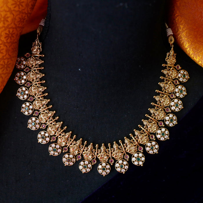 Antique short necklace and earrings 15590