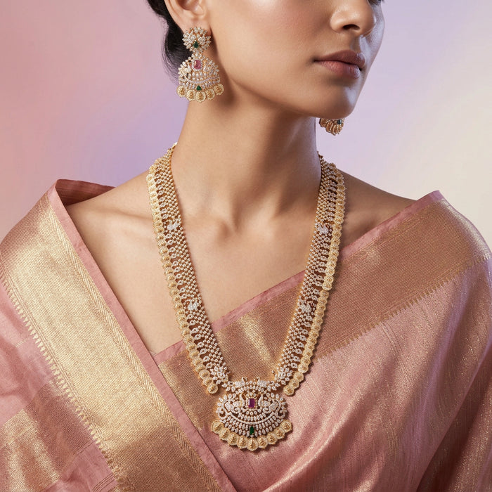 Antique long necklace and earrings LL02007