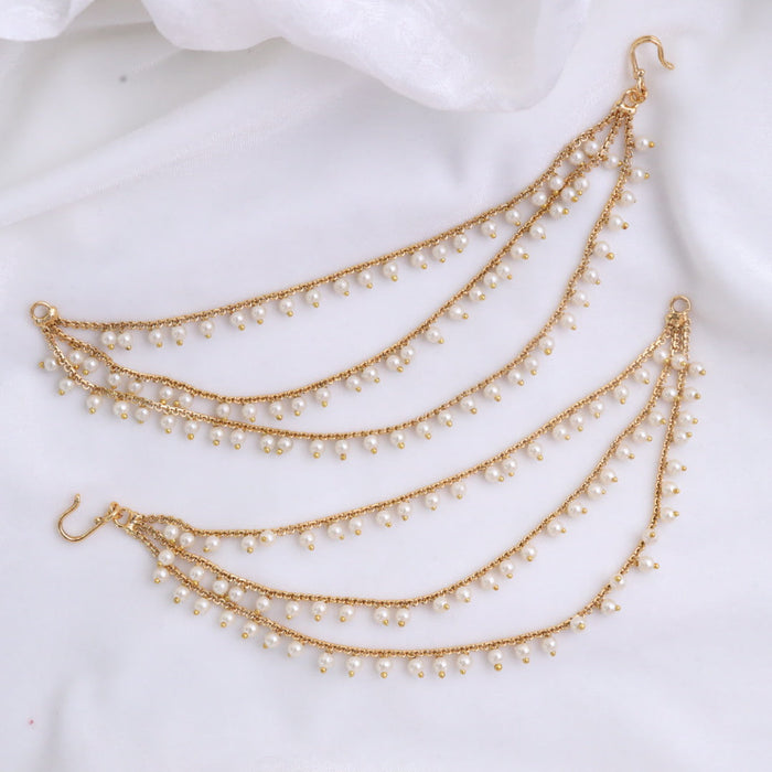 Antique 3 layer pearl mattal ear accessories 1262233