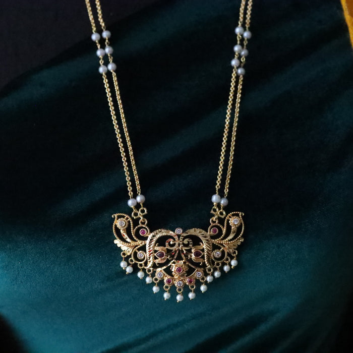 Heritage gold plated padakam chain  19