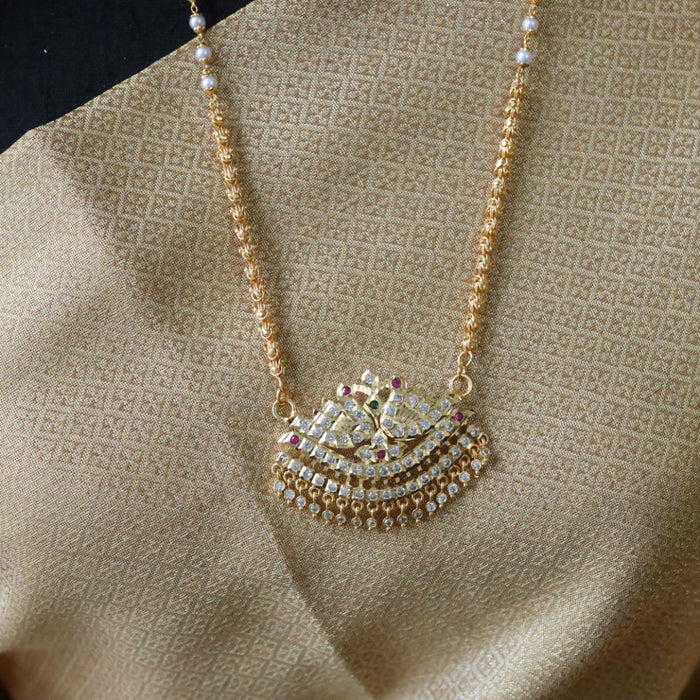 Heritage gold plated padakam long necklace 1345965