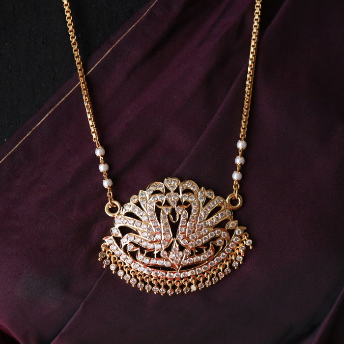 Heritage gold plated long necklace 65439