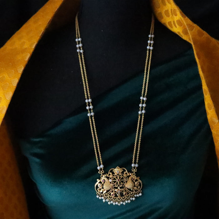 Heritage gold plated padakam chain  15