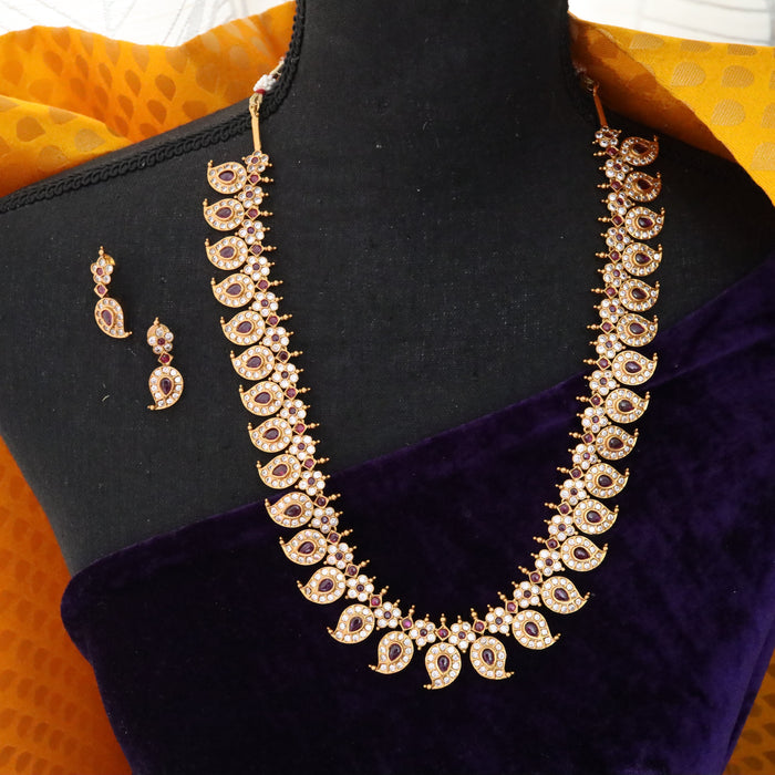 Antique long necklace and earring 141811