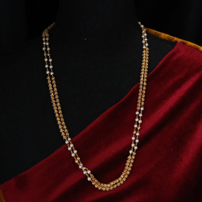Heritage gold plated pearl chain  148777