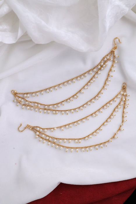 Antique 3 layer pearl mattal ear accessories 1262233