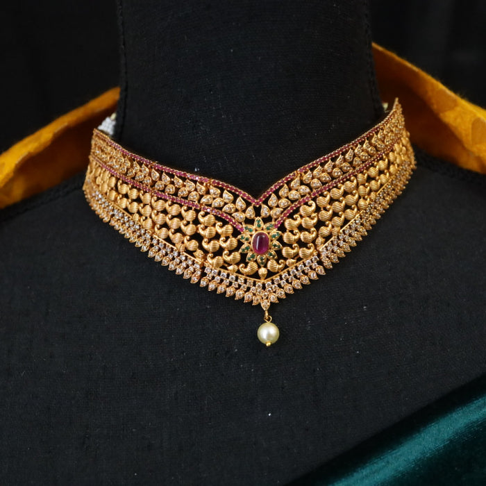 Antique choker necklace with earrings 16430
