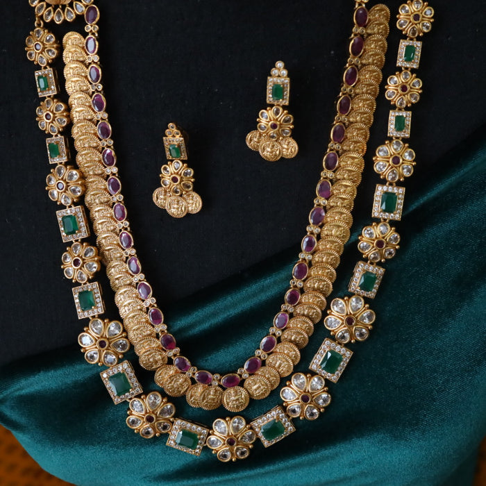 Antique long necklace with earrings 16450