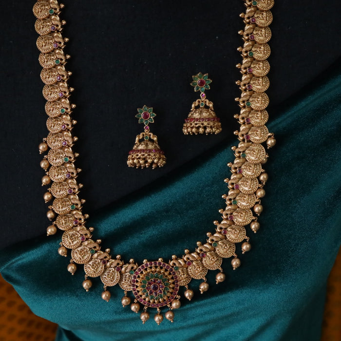 Antique traditional long necklace with earrings 16451