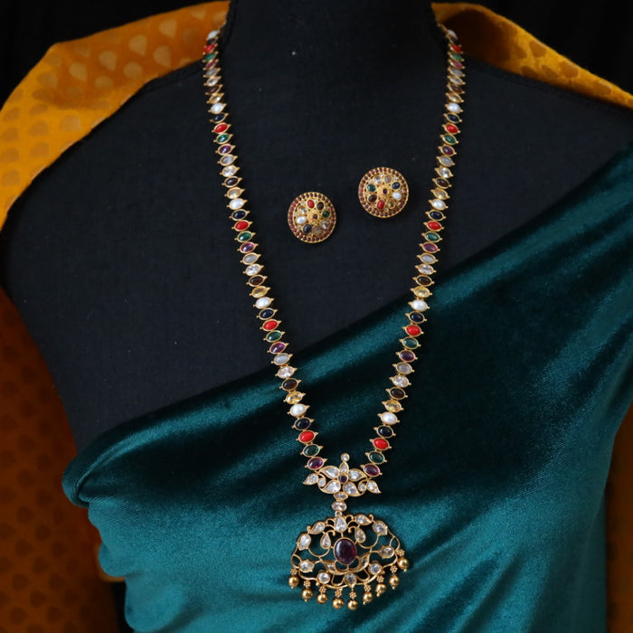 Antique traditional long necklace with earrings 16455