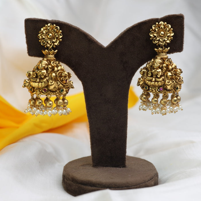 Antique temple jumka earrings 124959