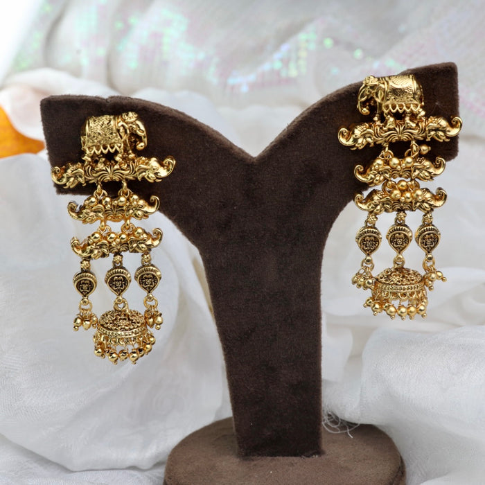 Antique gold jumka earrings 1241011